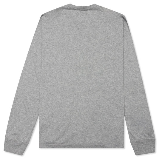 Stone Island Patch Logo L/S Tee - Melange Grey