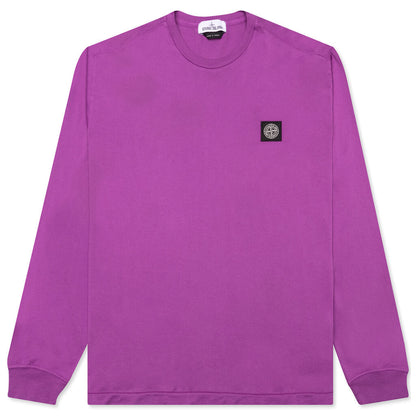 Stone Island Patch Logo L/S Tee - Purple