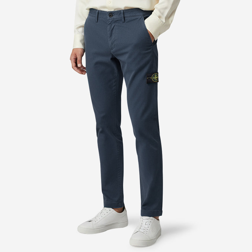 Stone Island 3100052 Organic Cotton Stretch Broken Twill Old Effect Trouser