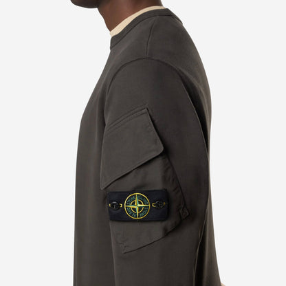 Stone Island Brushed Organic Cotton Fleece Sweatshirt