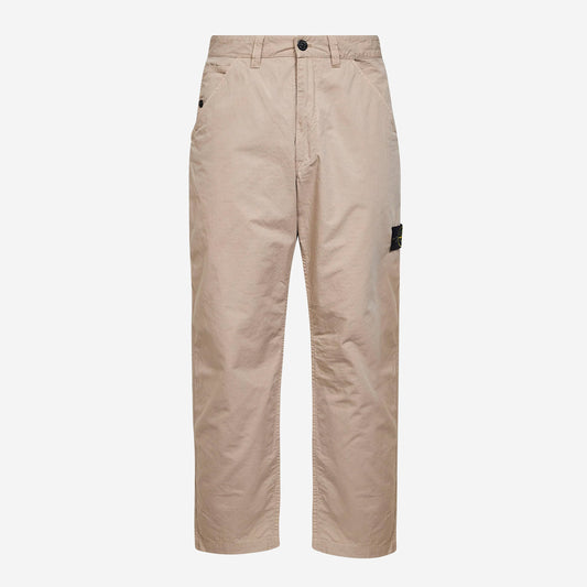 Stone Island 3100008 Mercerised Organic Cotton Ripstop Chino Trousers