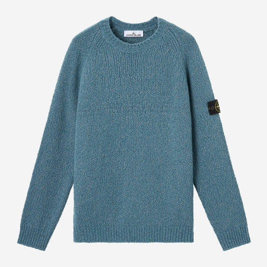 Stone Island Fancy Yarn Mouline Wool Crewneck Knitwear