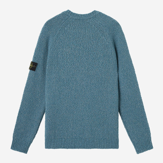 Stone Island Fancy Yarn Mouline Wool Crewneck Knitwear