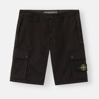 Stone Island Cargo Shorts - Black Castmark