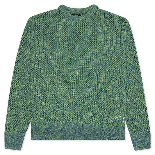 2 Tone Loose Gauge Sweater - Green