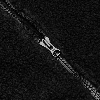 Sherpa Zip Hoodie - Black
