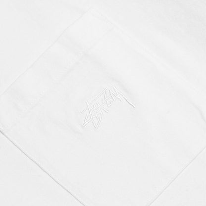 Stock Logo S/S Pocket Crew - White