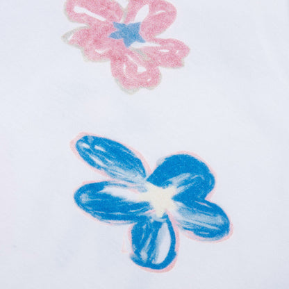Super Bloom Boxy Tee - White