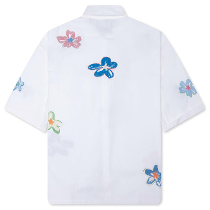 Super Bloom Cropped S/S Shirt - White