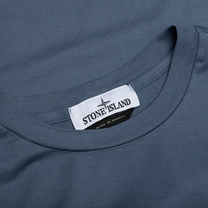 Stone Island Compass Patch Logo S/S T-Shirt - Avio Blue