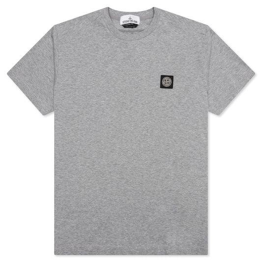 Stone Island Compass Patch Logo S/S T-Shirt - Melange Grey