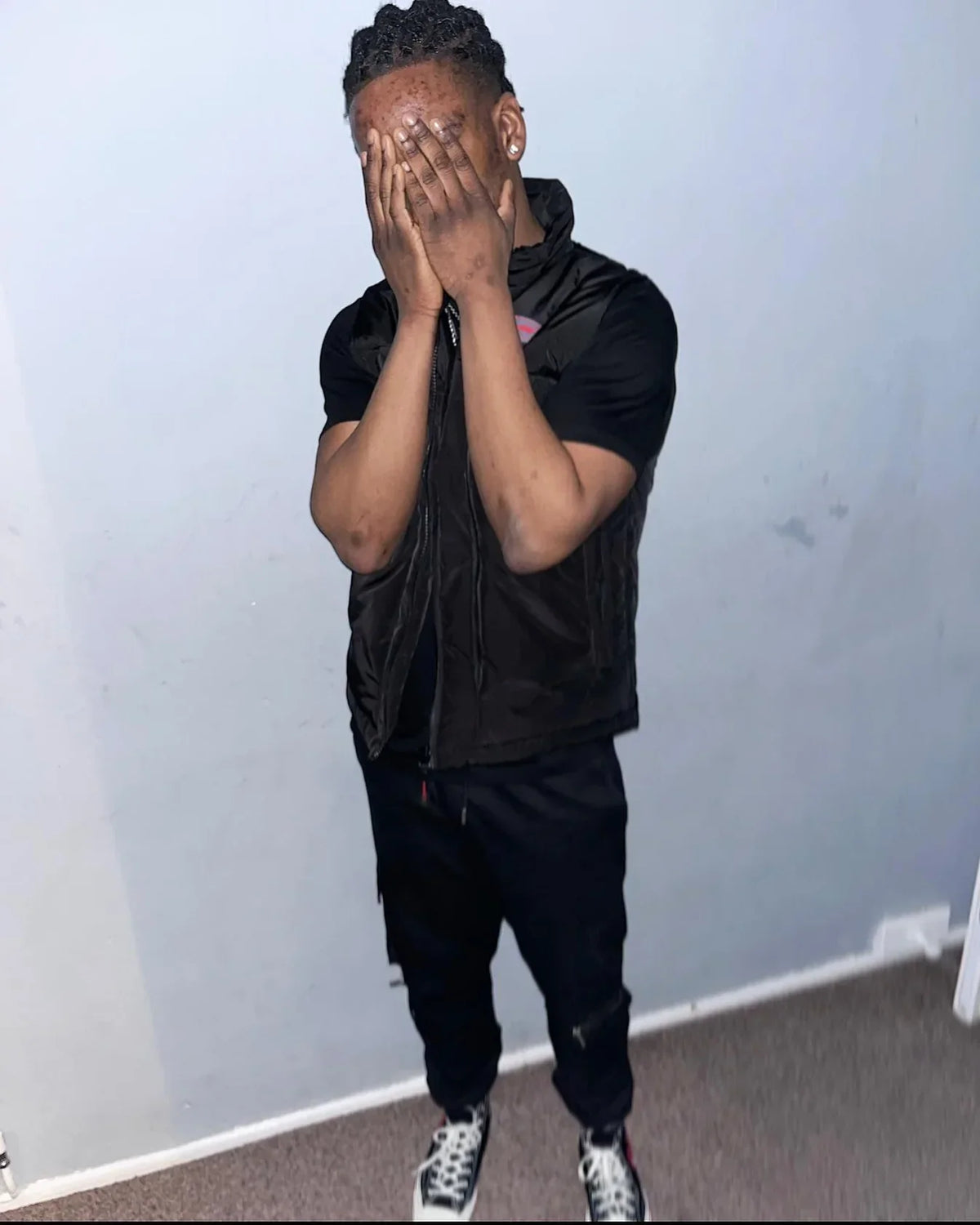 Trapstar Hyperdrive Sleeveless Jacket - Black/Red