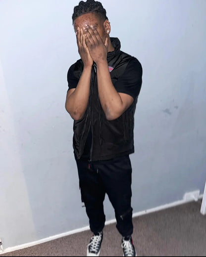 Trapstar Hyperdrive Sleeveless Jacket - Black/Red