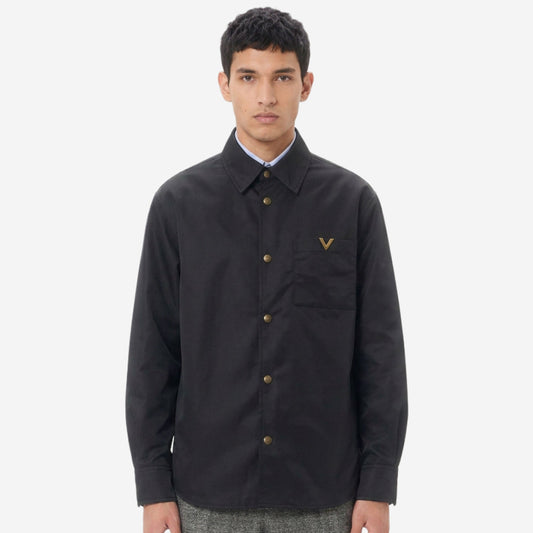 Valentino Garavani Vgold Nylon Shirt Jacket