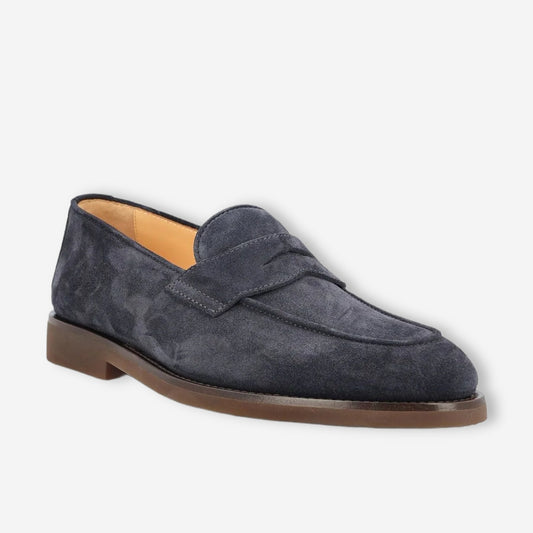 Brunello Cucinelli Suede Penny Loafers