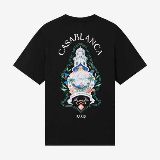 Casablanca Black Hotel Emblem T-shirt