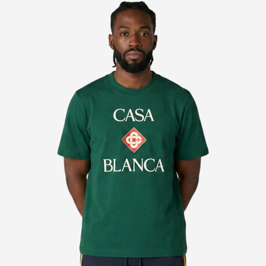 Casablanca Diamond Stacked Logo T-shirt