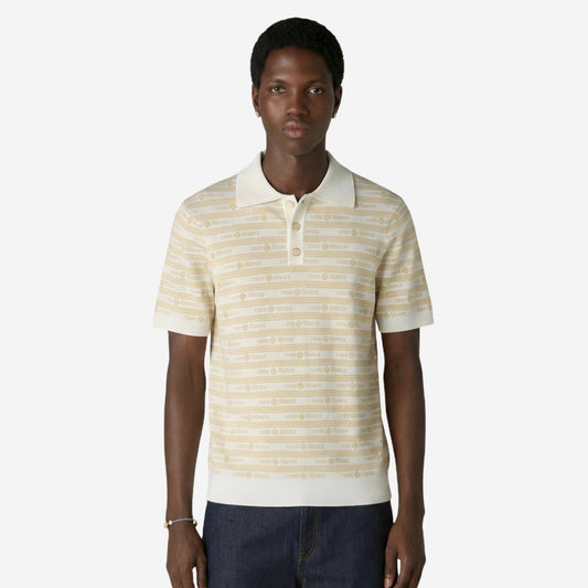 Casablanca Wordmark Logo Knit Polo