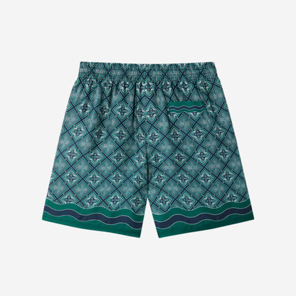 Casablanca Radiating Monogram Silk Short