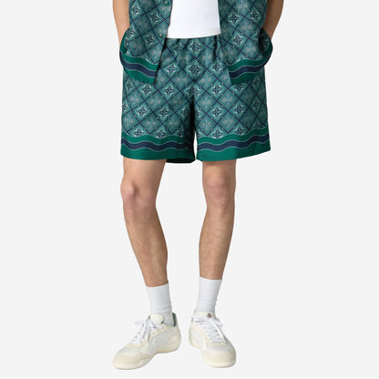 Casablanca Radiating Monogram Silk Short