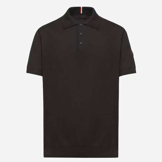 Moncler Logo Cotton Knit Polo