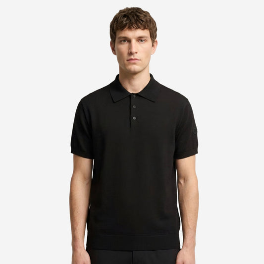 Moncler Logo Cotton Knit Polo