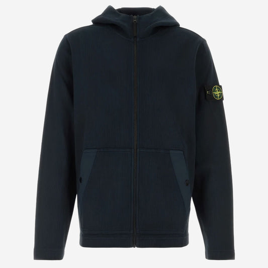 Stone Island Zip Up Hooded Sweatshirt