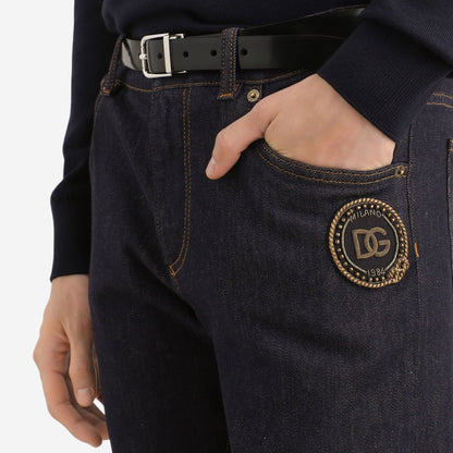 Dolce & Gabbana Stretch Patch Slim Fit Jean