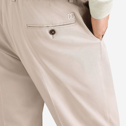 Dolce & Gabbana Cotton Stretch DG Logo Trousers