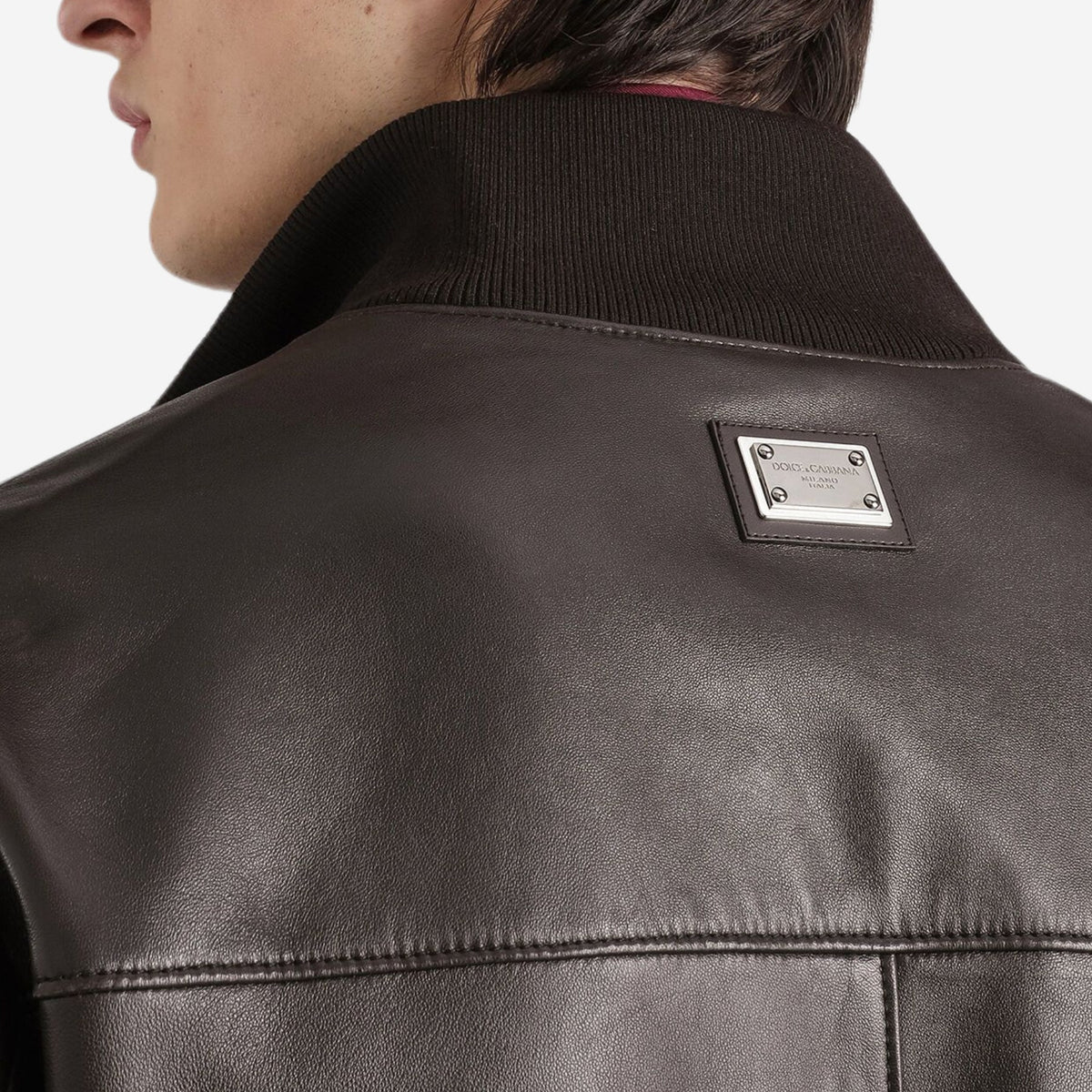 Dolce & Gabbana Lambskin Bomber Jacket