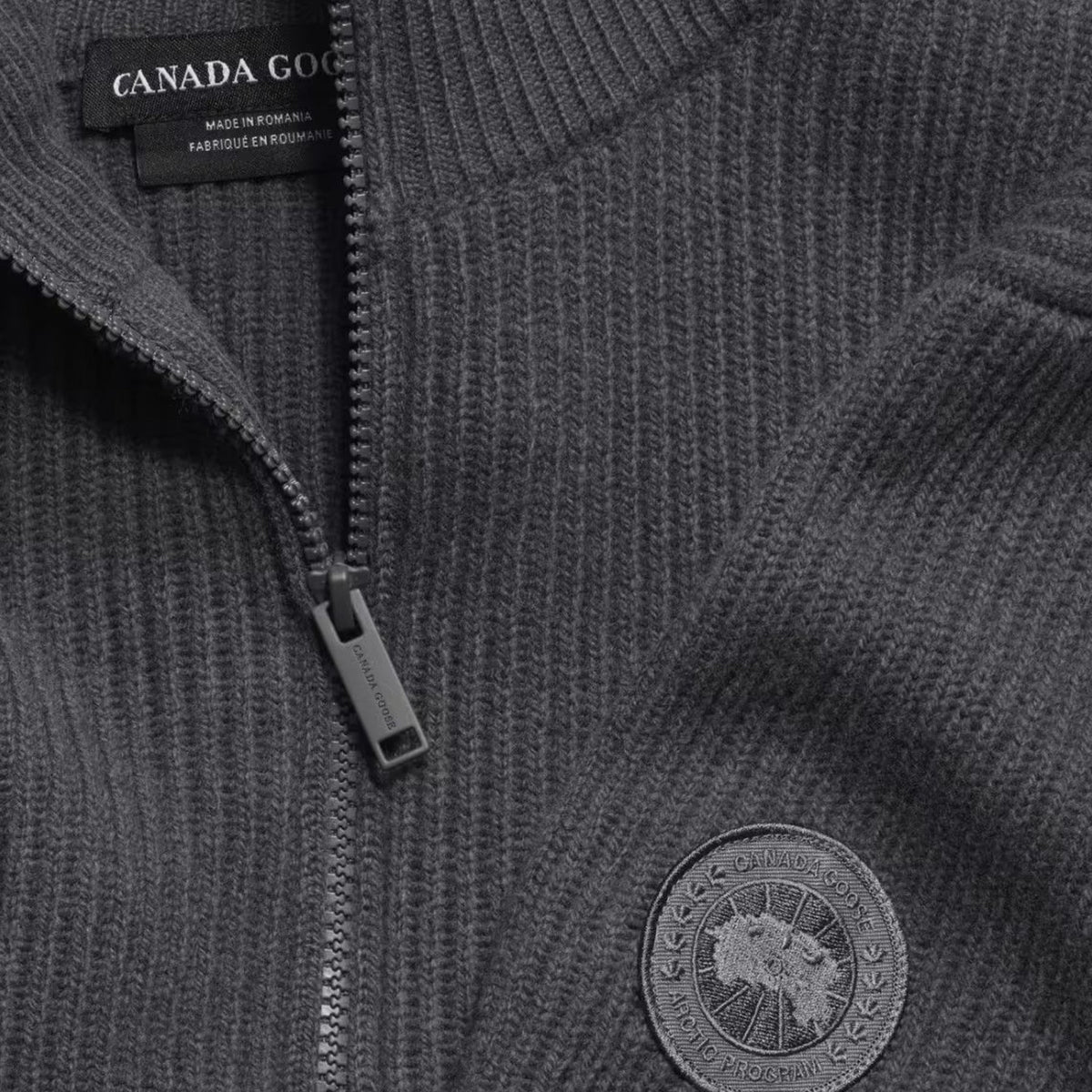 Canada Goose Mckinney Quarter Zip Tonal Disc Knitwear