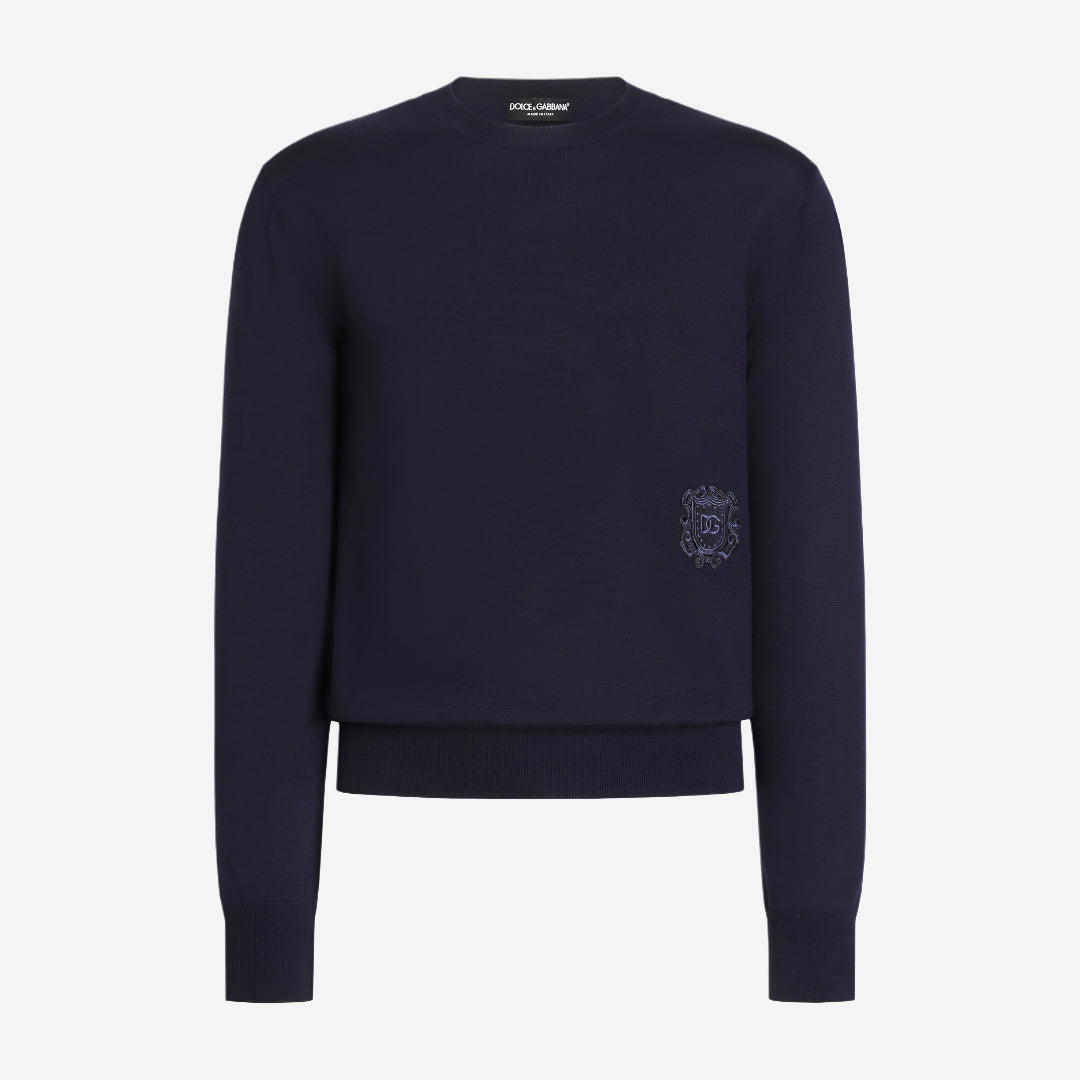 Dolce & Gabbana Badge Virgin Wool Knitwear