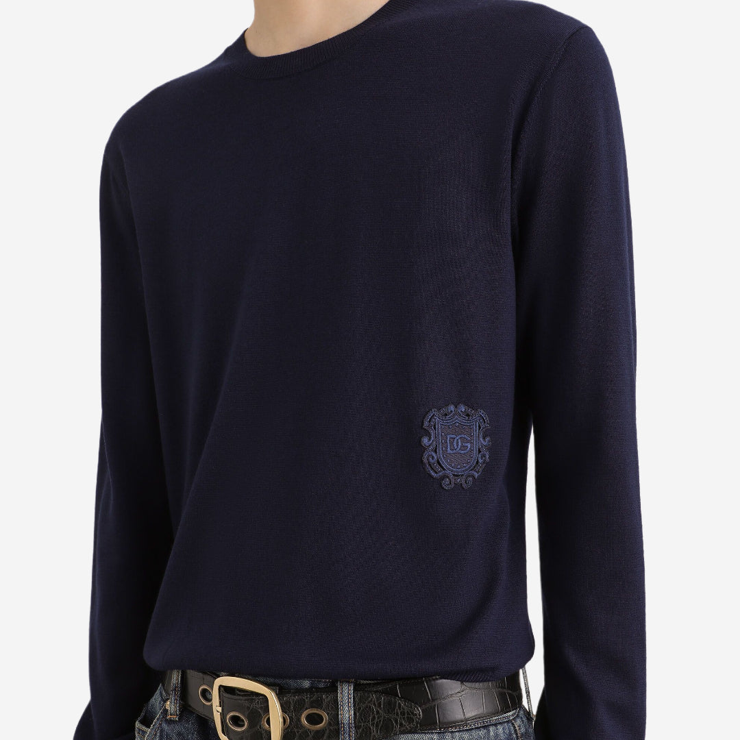 Dolce & Gabbana Badge Virgin Wool Knitwear