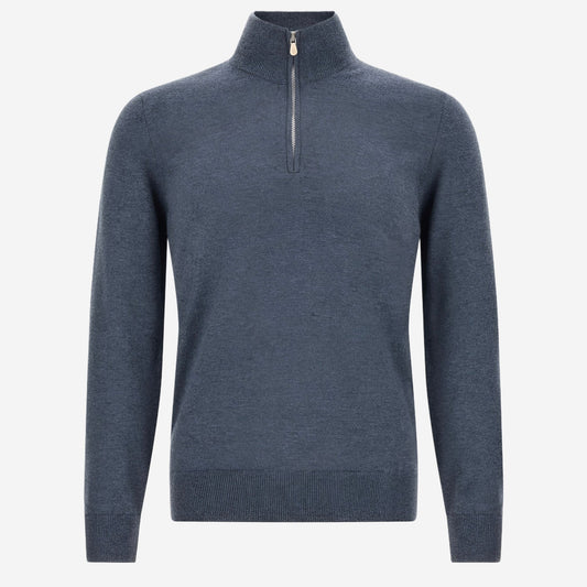 Brunello Cucinelli Cashmere Half Zip Knitwear