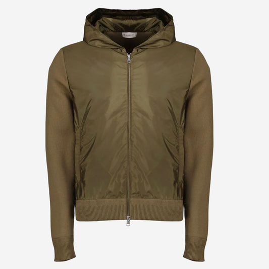 Moncler Cotton Blend Zip-Up Hoodie