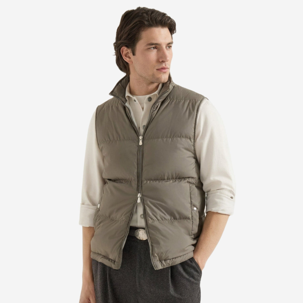 Brunello Cucinelli Lightweight Techno Fabric Down Vest