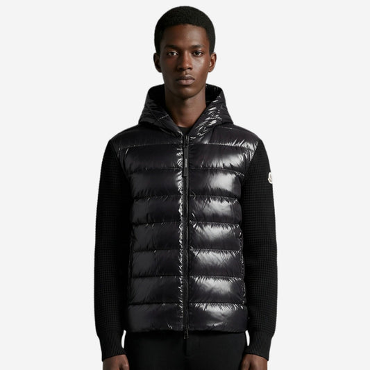 Moncler Cashmere & Wool Blend Padded Zip-Up Cardigan