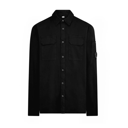 CP Company Button Overshirt - Black Castmark