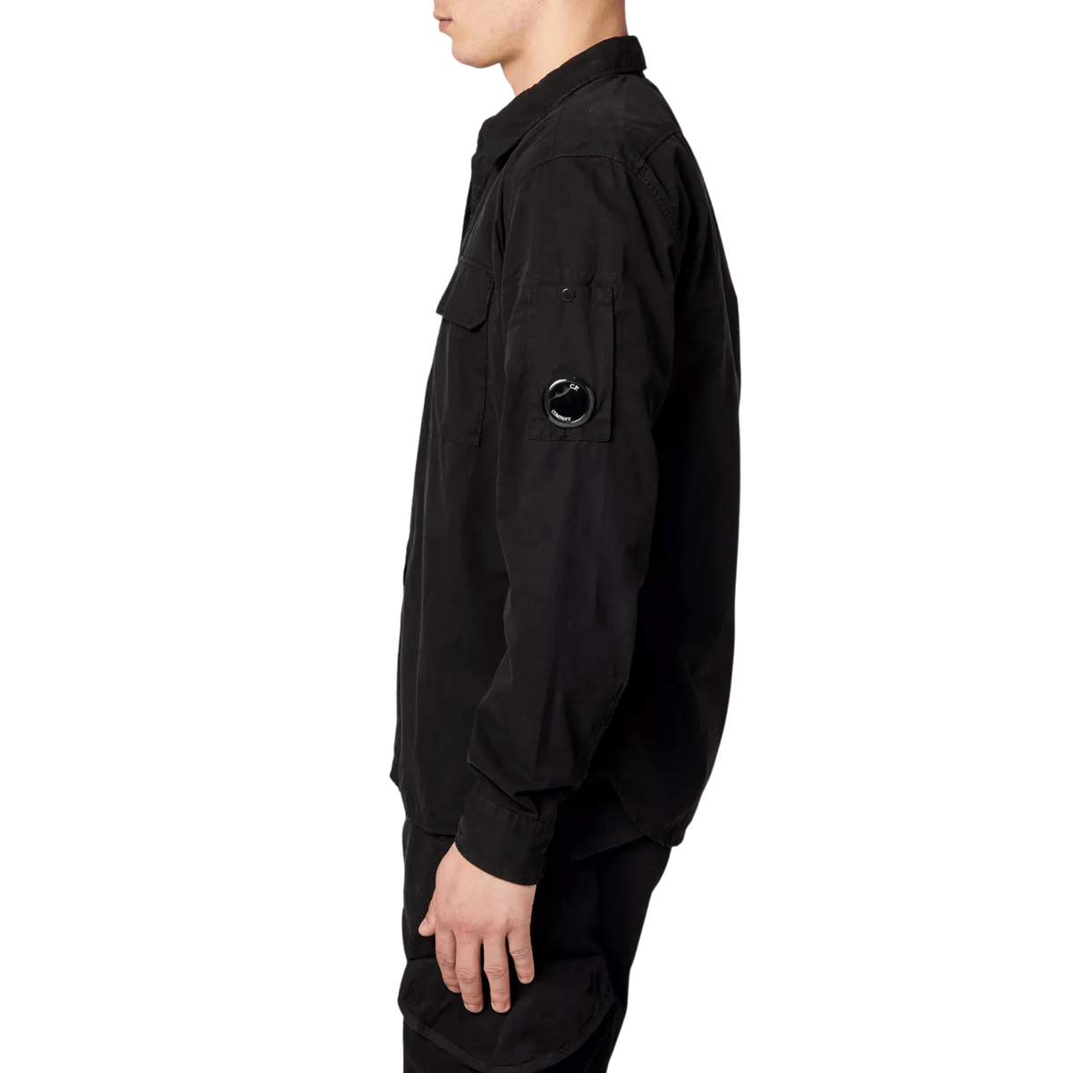 CP Company Button Overshirt - Black Castmark