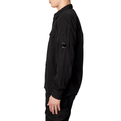 CP Company Button Overshirt - Black Castmark