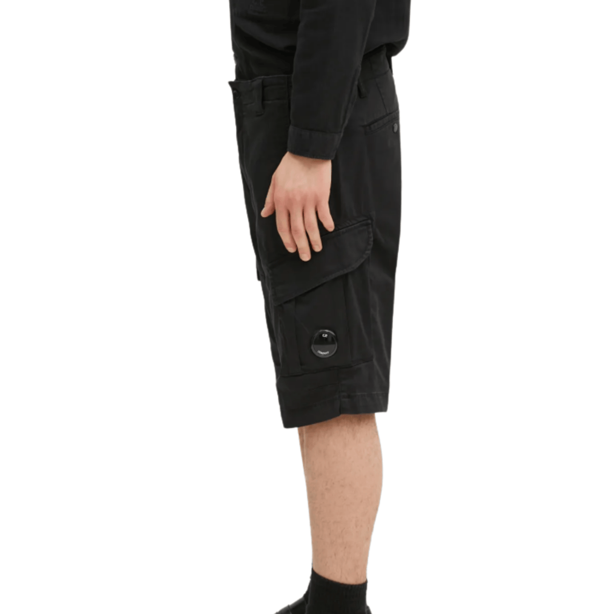 CP Company Cargo Shorts - Black Castmark
