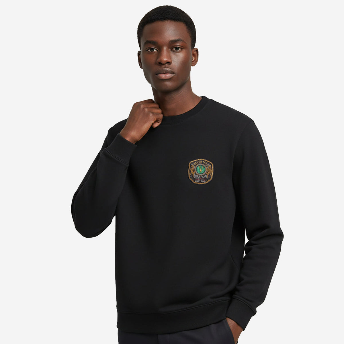 Valentino Garavani Embroidered Patch Sweatshirt
