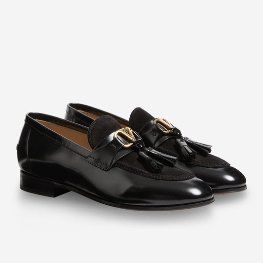 Valentino Garavani Vaniteux Calfskin And Split Leather Loafer