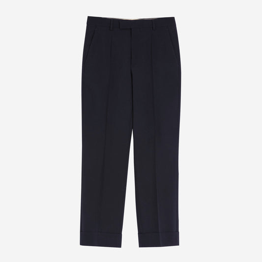 Valentino Garavani VLogo Turn-Up Wool Trousers