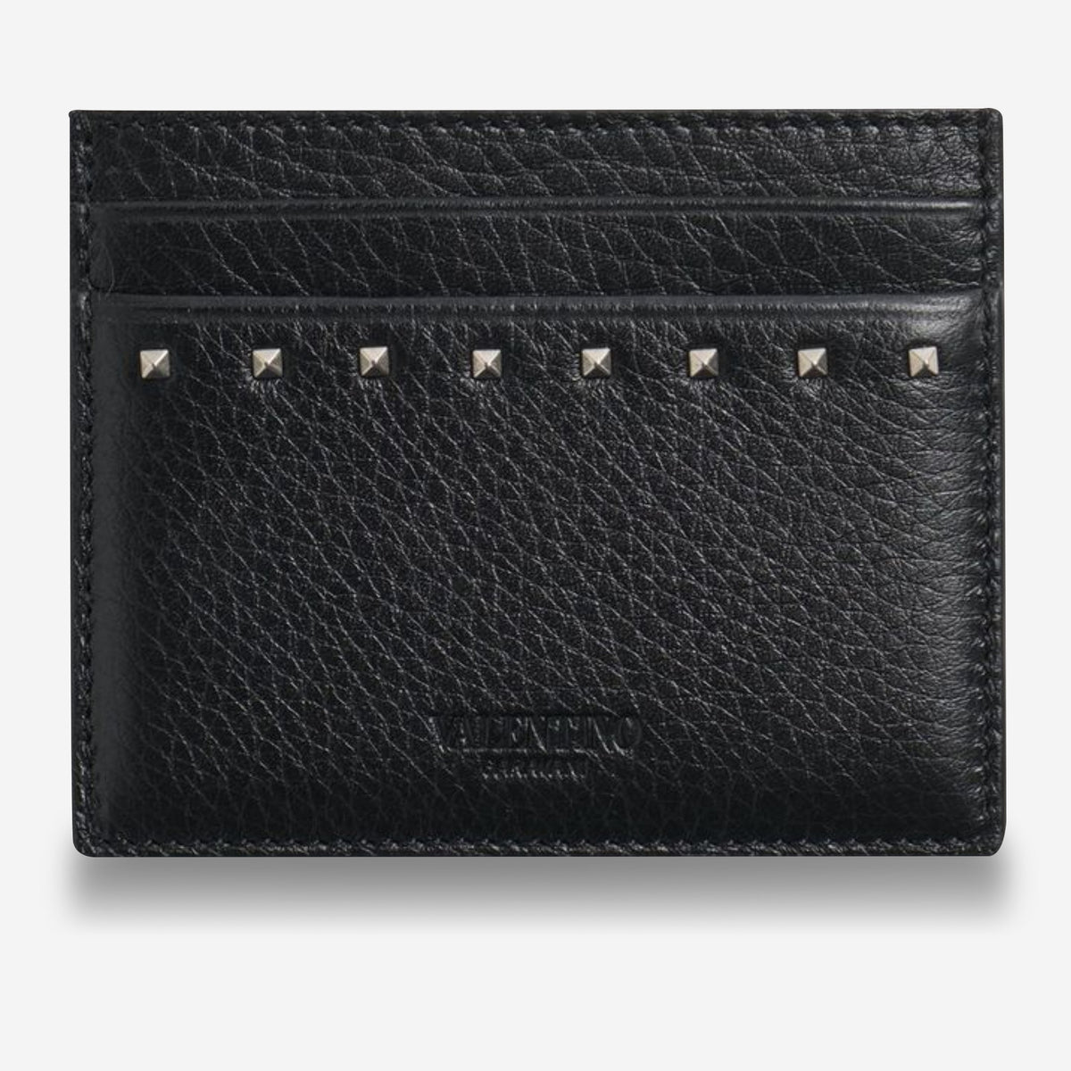 Valentino Garavani Rockstud Grainy Calfskin Cardholder