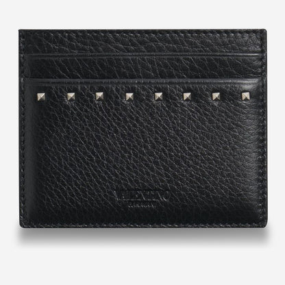 Valentino Garavani Rockstud Grainy Calfskin Cardholder