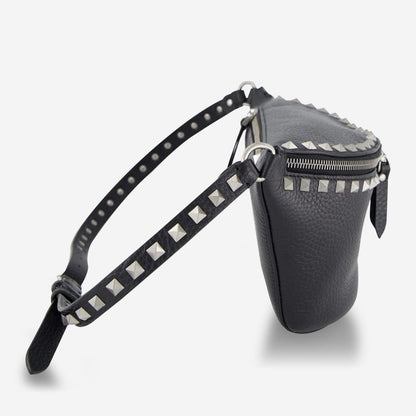 Valentino Garavani Grainy Calfskin Rockstud Belt Bag