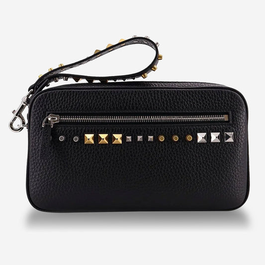 Valentino Garavani Rockstud Zip Clutch Bag
