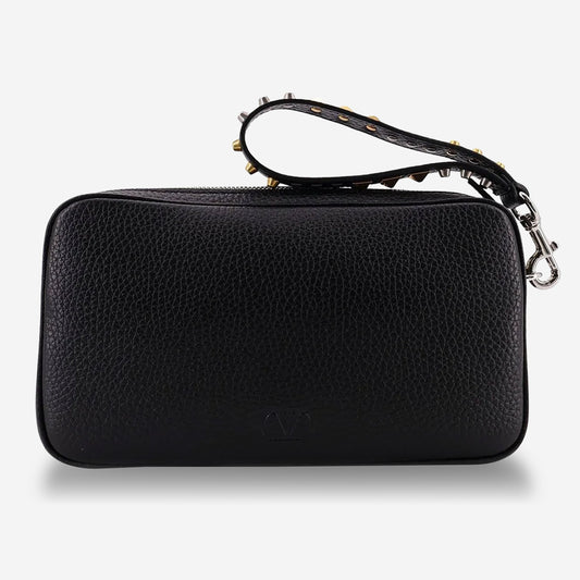Valentino Garavani Rockstud Zip Clutch Bag