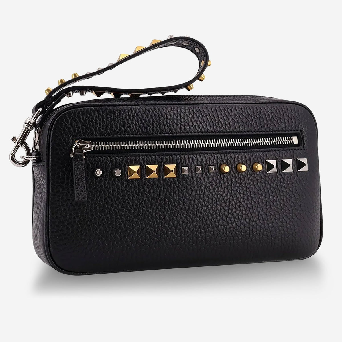 Valentino Garavani Rockstud Zip Clutch Bag